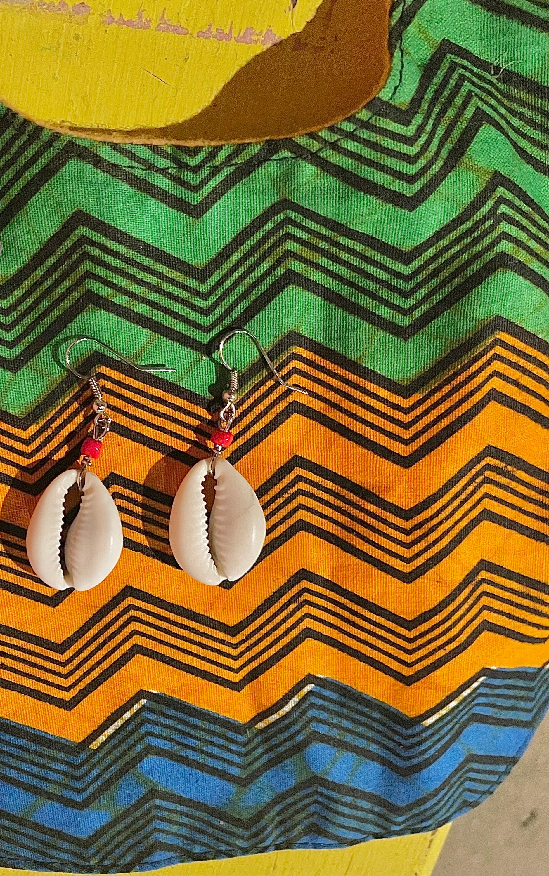 SOLD Cowrie Earrings 