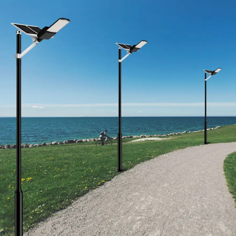 1400W solar street light with pole -30,000lumens