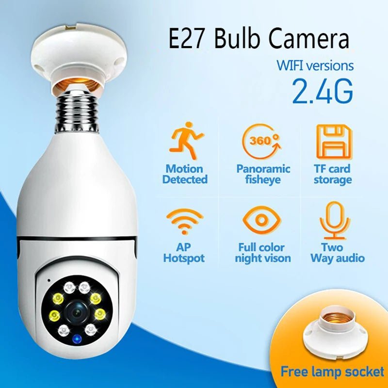 GJB Products: HD E27 Bulb Camera with Night Vision for Surveillance and Security