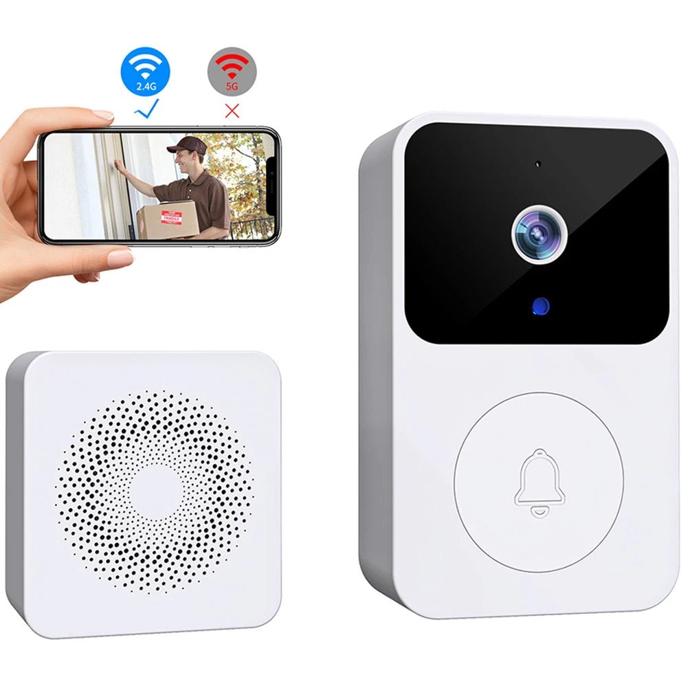 GJB Products: 2.4GHz WiFi Wireless Night Vision Doorbell Camera with Intercom