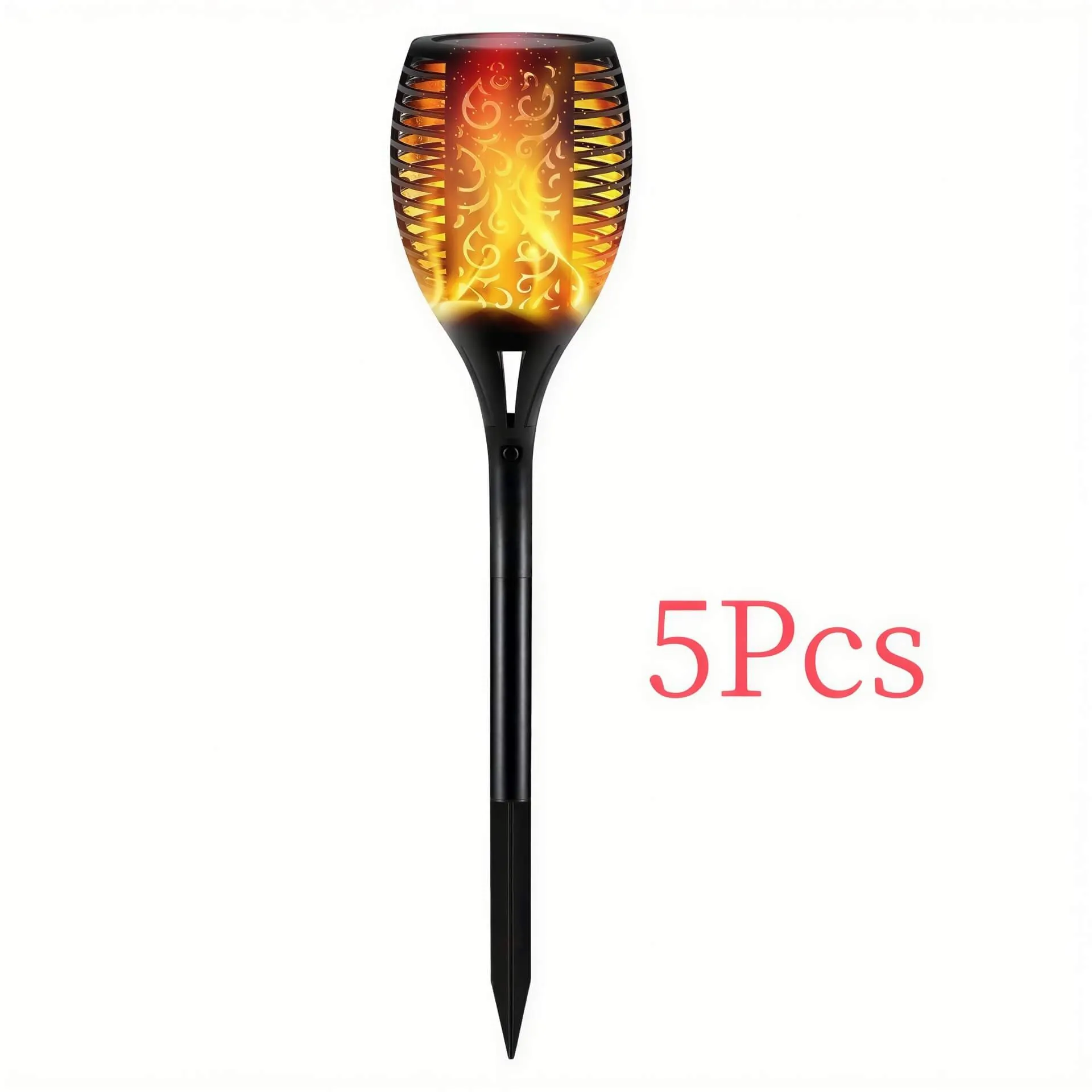 R&D IkeeRuic :5pcs 110-120V Solar Powered Garden Torch/Flame Lights