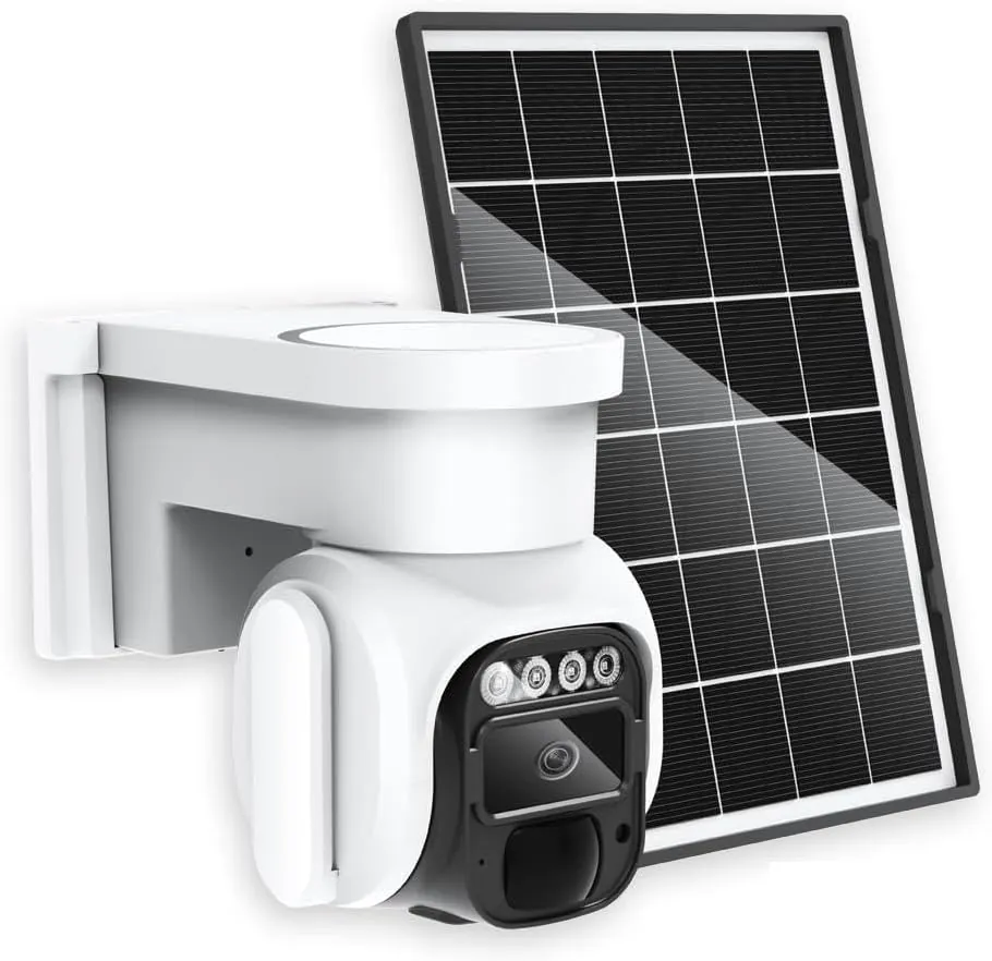 GJB PRODUCTS Solar Powered Outdoor Security Camera with Night Vision Motion Detection