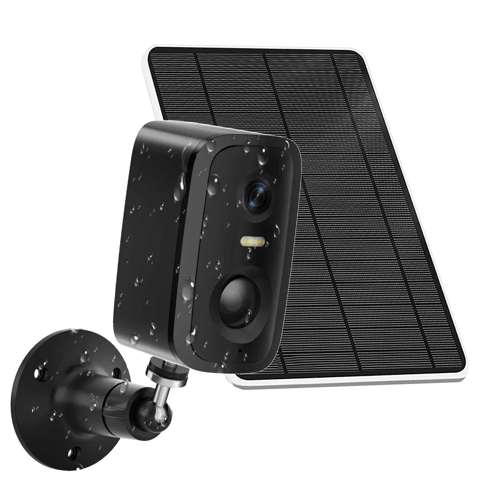 WESECUU: Wifi or Bluetooth Solar Powered PIR+Motion/Voice Detection Wireless Outdoor Security HD Camera with 1.6W Solar Panel