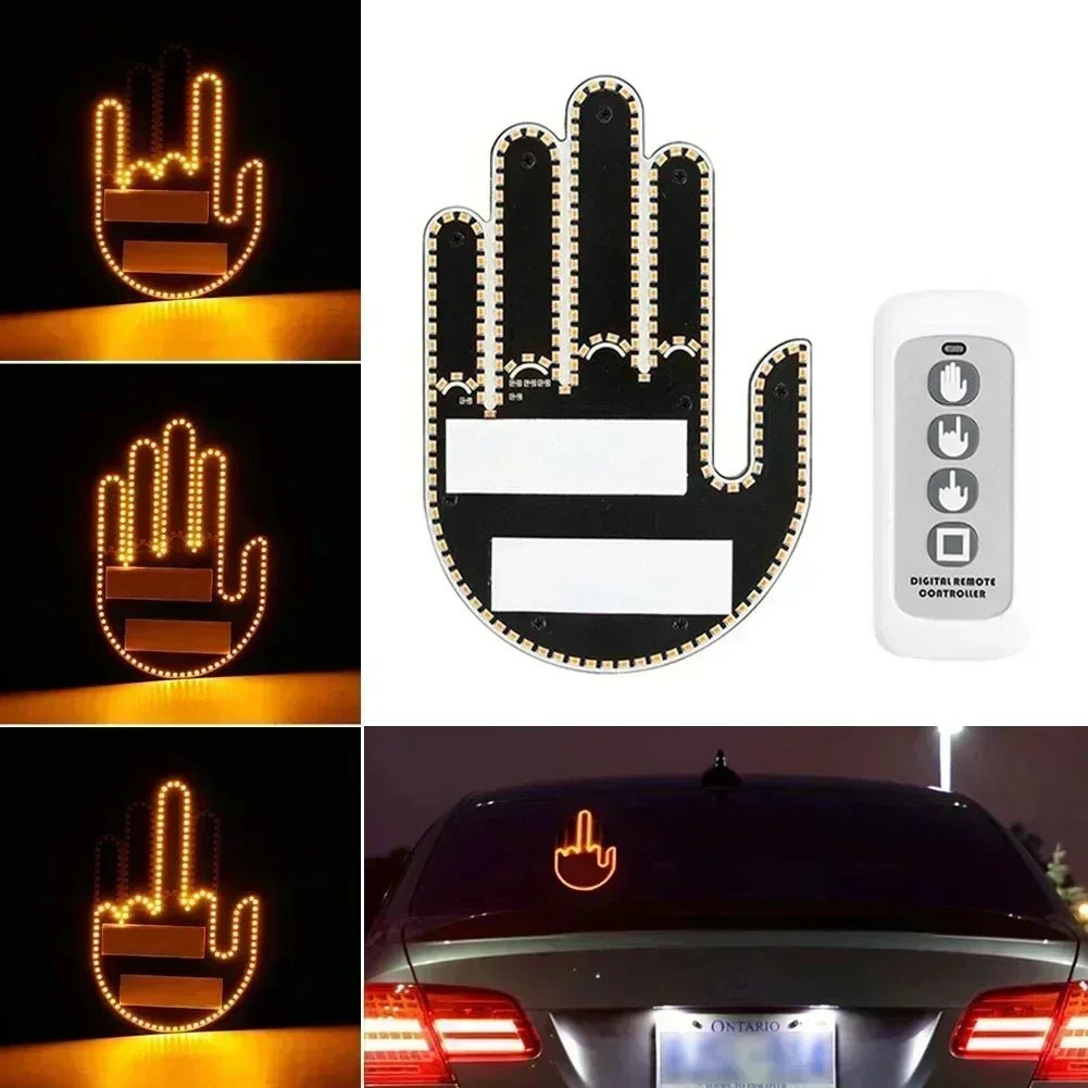 Road Rage Hand Sign with Remote for Car/Truck