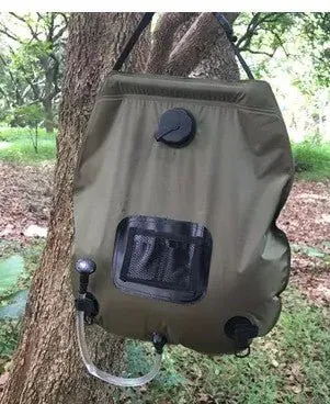 Portable Solar 5.25gal Camping Shower Bag with Head