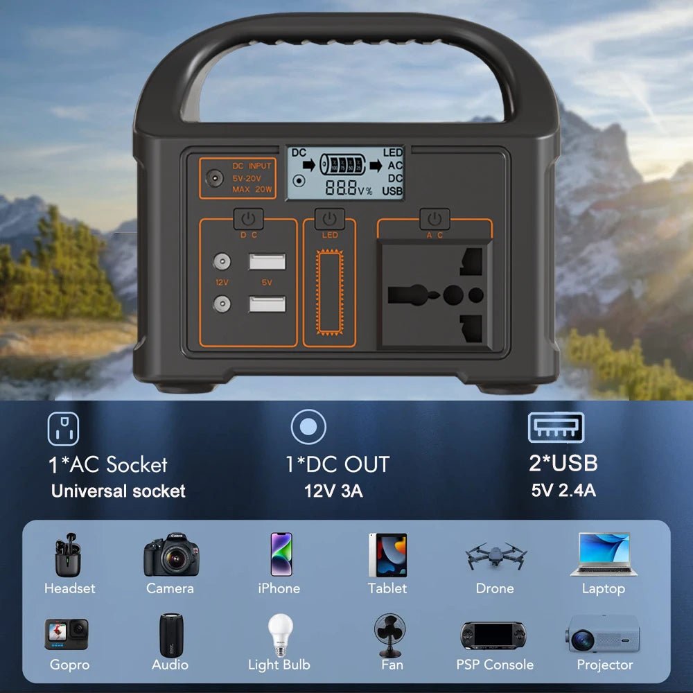 Gaiaray: Portable Solar 100W Light Weight Generator/Power Bank Charging Station-Charge up to 5 Devices/24000mAh