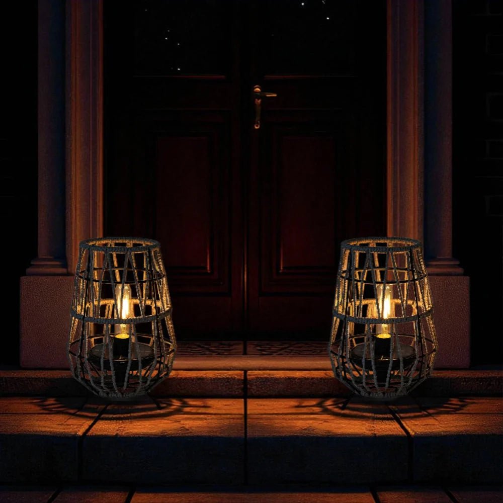 GJB Products: 2pc High-Powered LED Solar Outdoor Table/Hanging Lamps