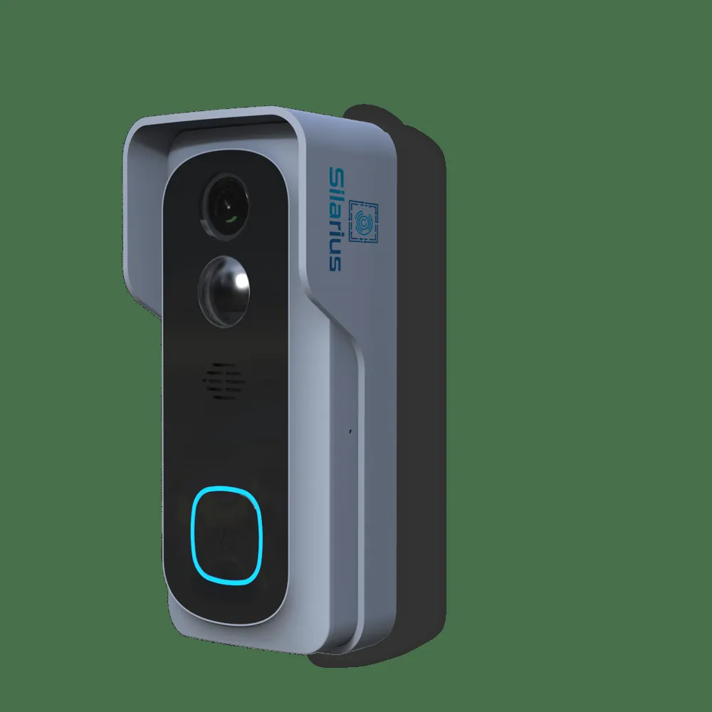 Silarius SIL- 2MPB SDB, WiFi Battery Powered Smart Doorbell Camera + Chime 2~4 Second LP Notification Speed (Outdoor IP65), Cloudedge app , includes 32GB MicroSD card