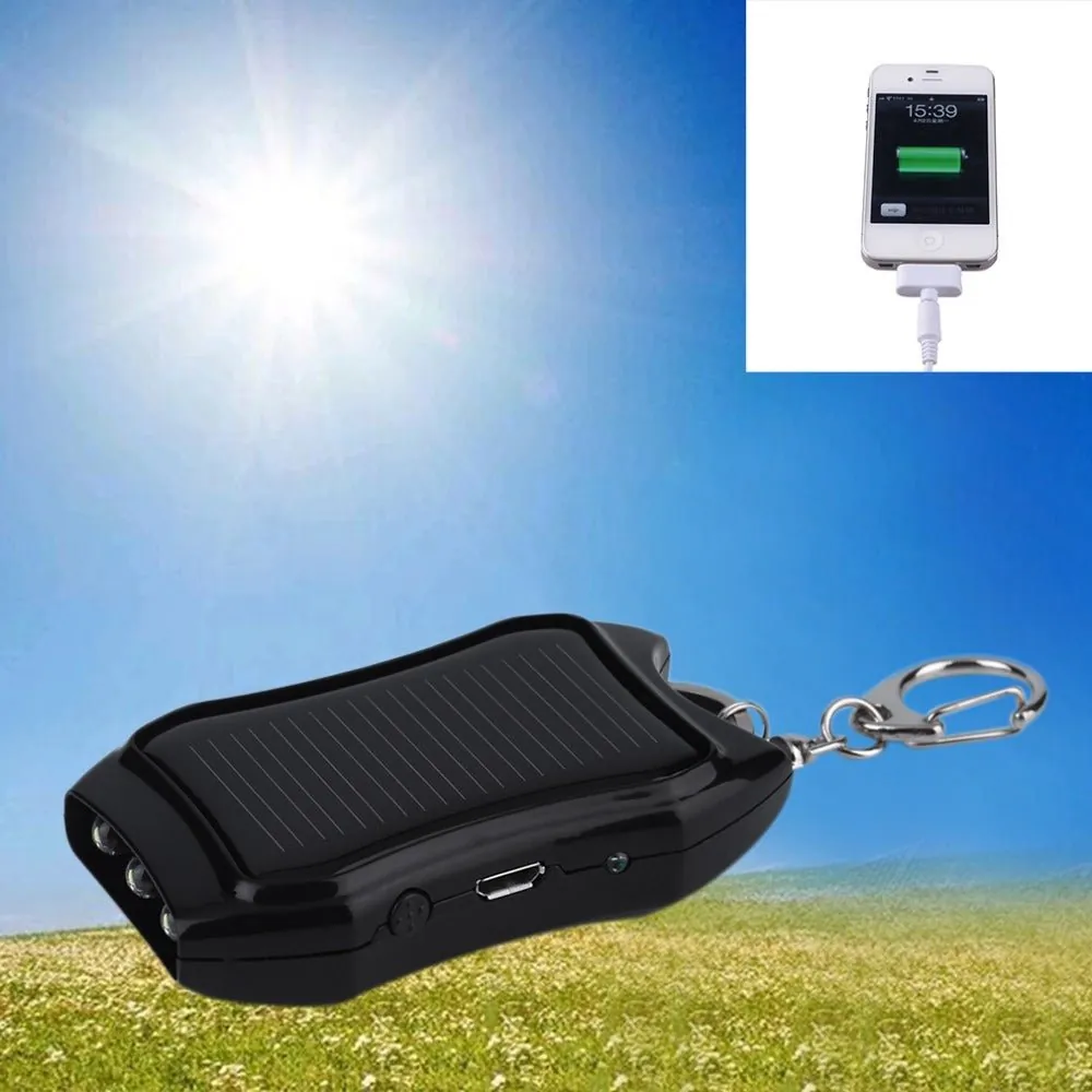 Hangzhou: 5V/40mh Solar Powered Mobile Phone Power Bank  Flashlight Keychain