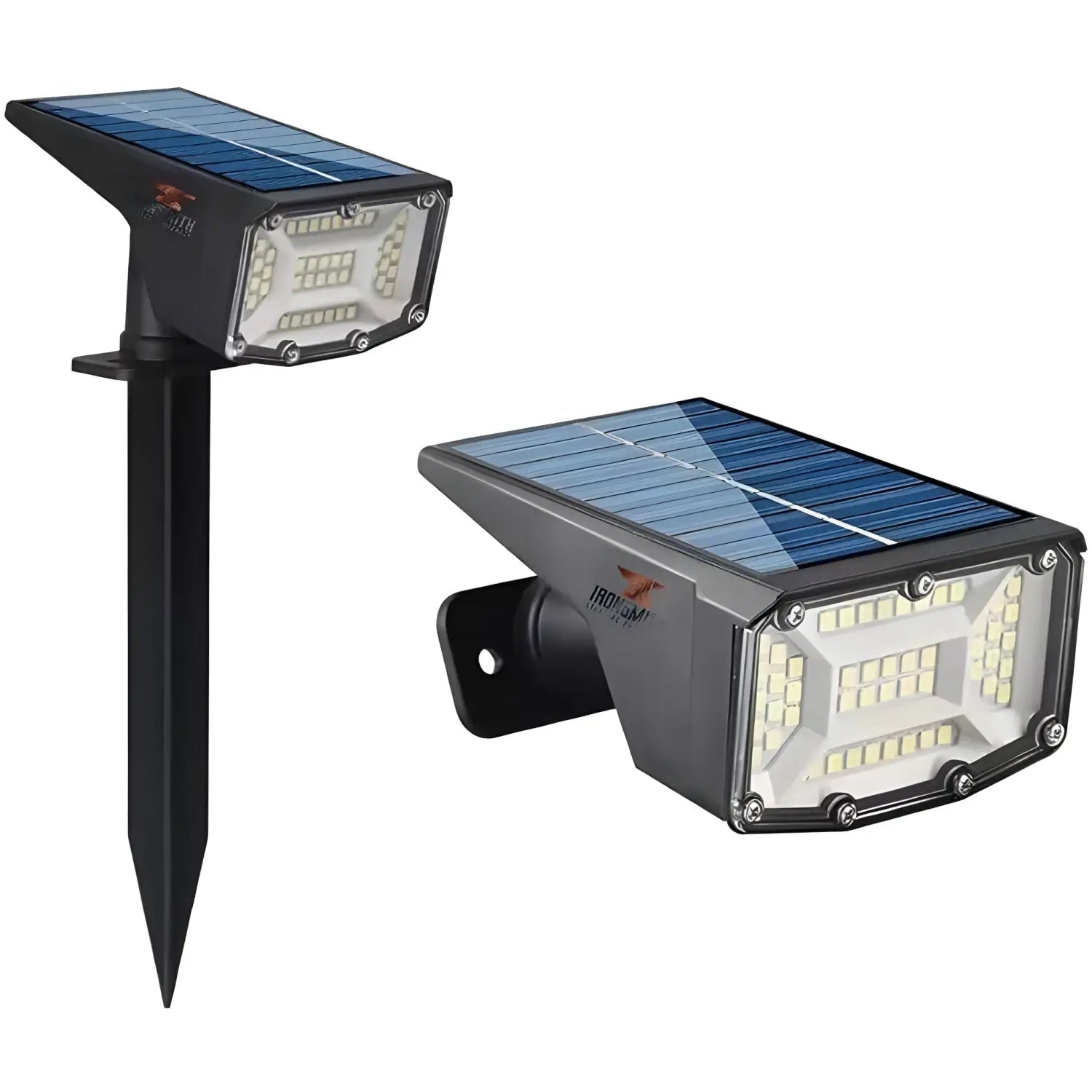 Ironsmith Lighting : 2-Pack Outdoor High Quality Solar (50 Led)Spot Lights with Spike•Flexible Mounting• Energy Efficient