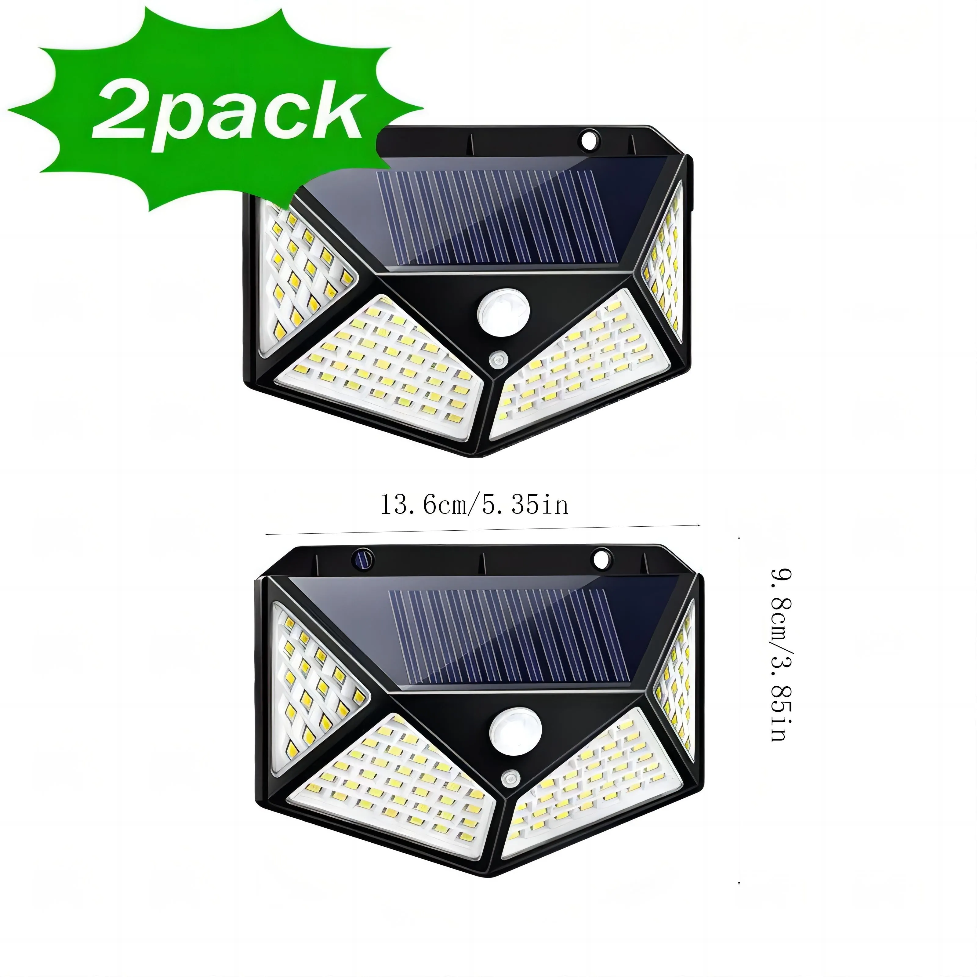 Shenzhen: 2pk Outdoor Motion Sensor Solar-Powered 100-Led Lights