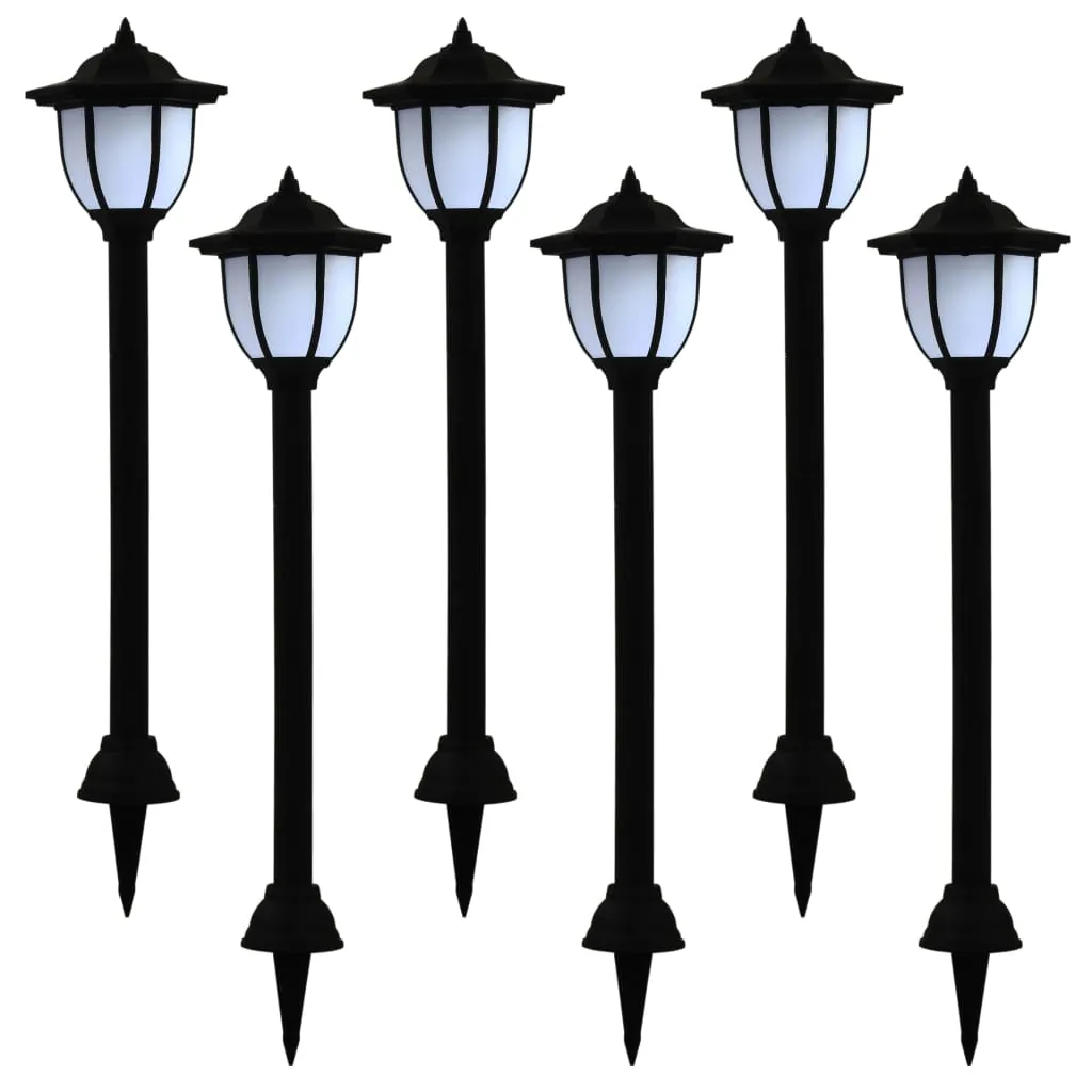 vidaXL: Outdoor Solar Lamps-6pc Black LED