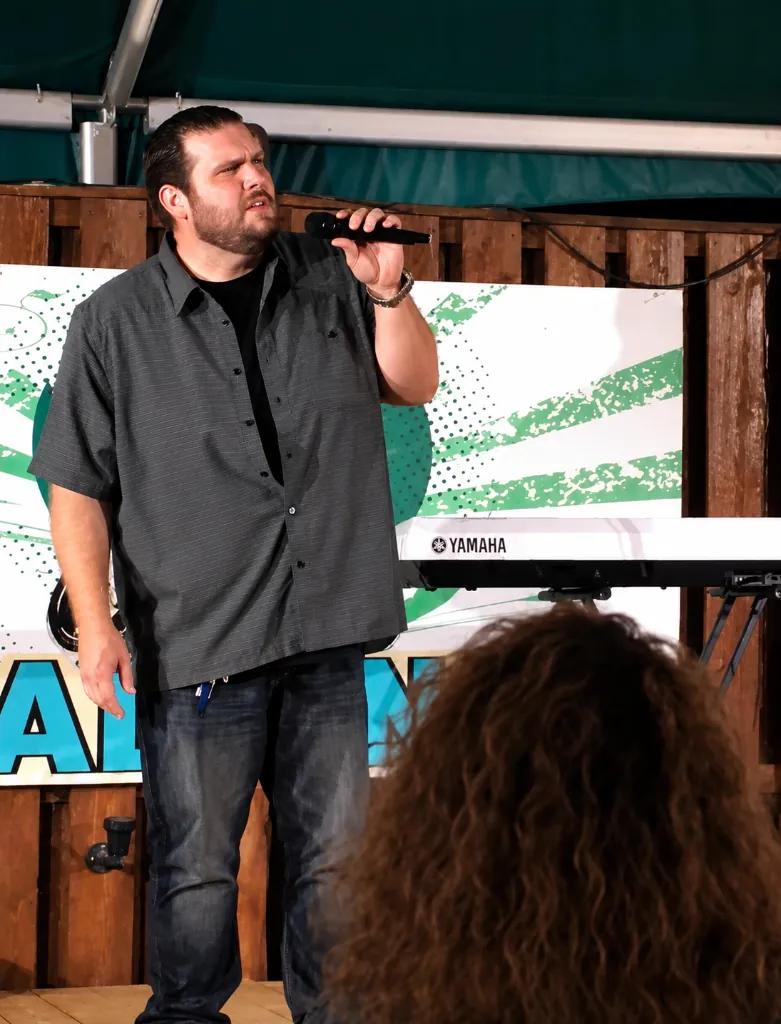 Dustin Nova performing live on stage