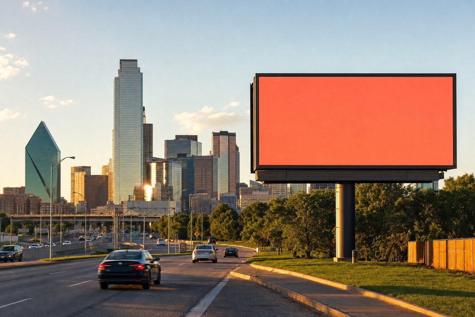 Illustrative digital billboard in Dallas