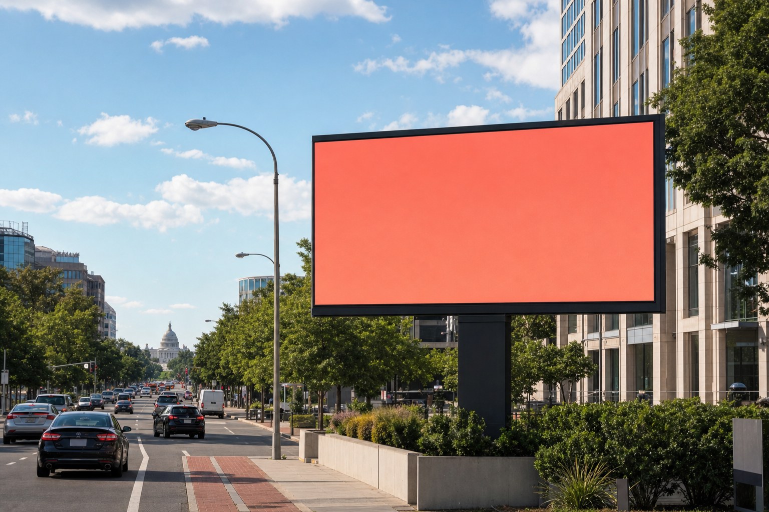 Illustrative digital billboard in Washington, DC