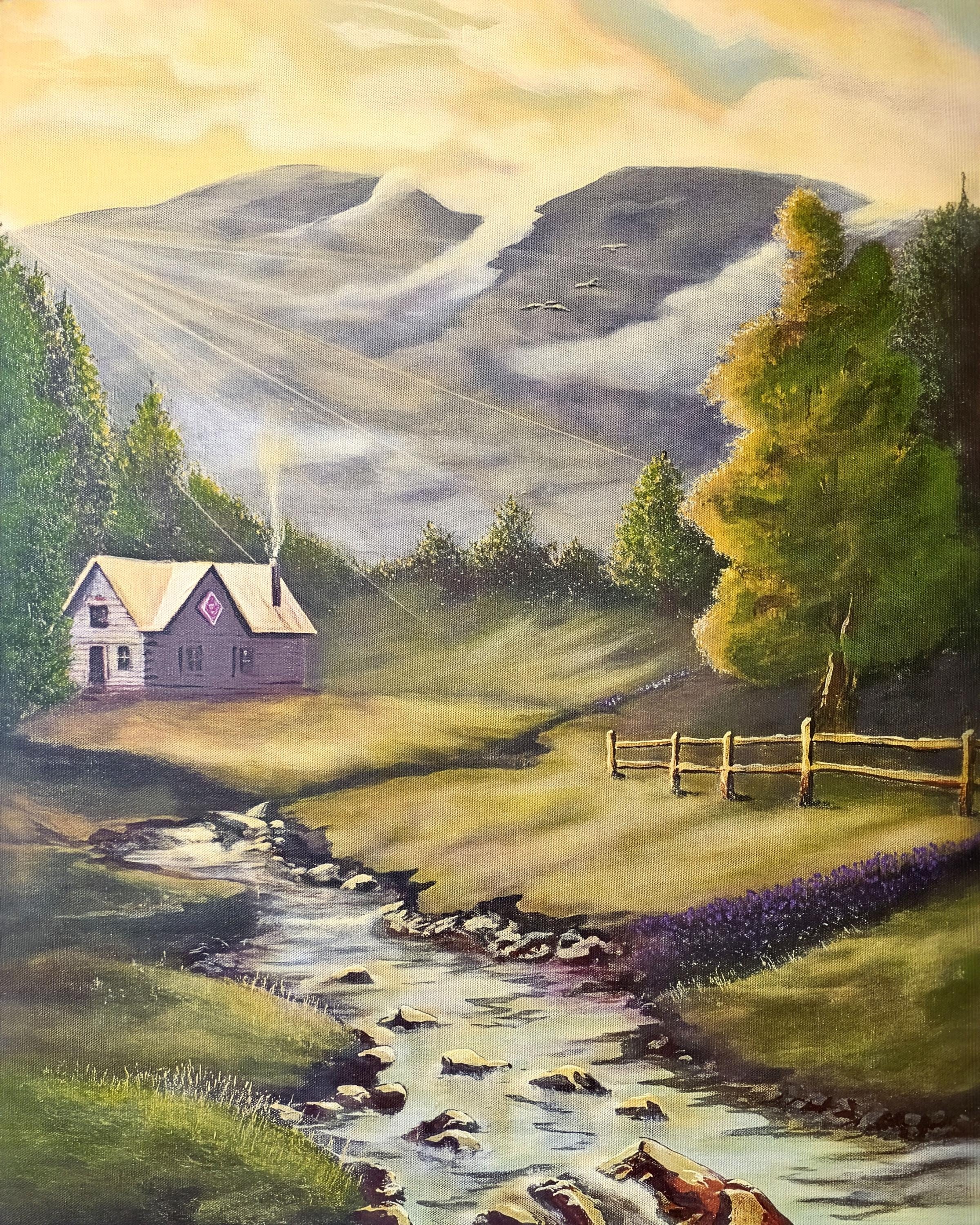 Misty Mountain Stream, view 2