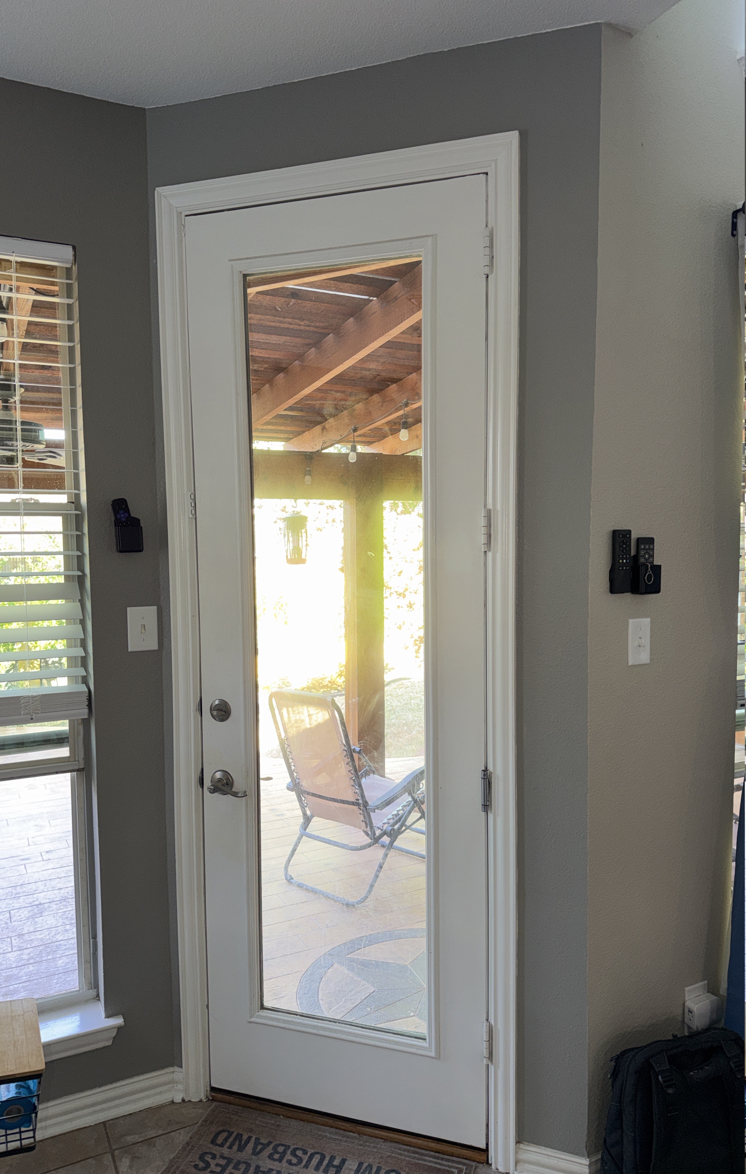 White interior French doors