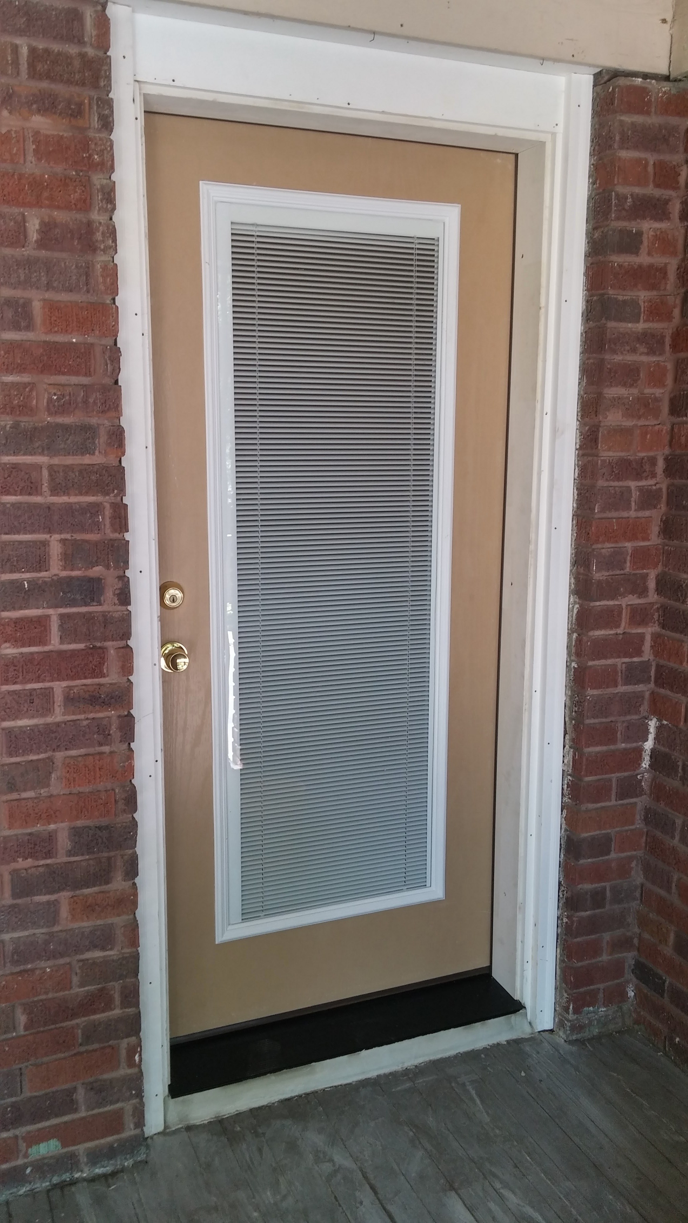 Tall glass exterior door