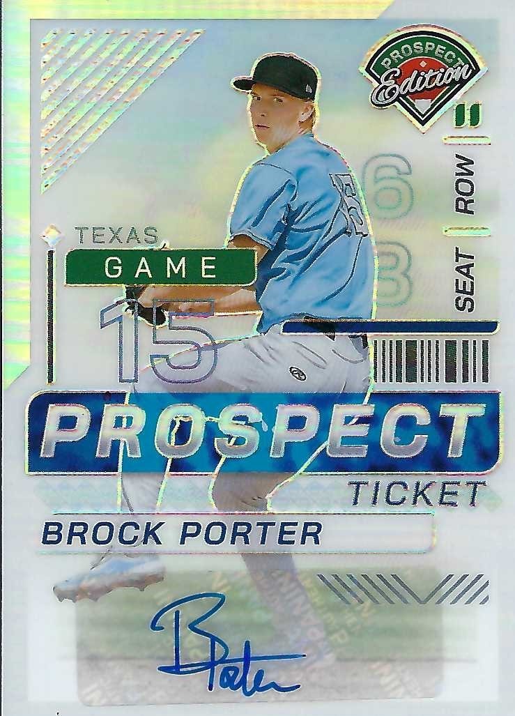 Signed item for Autograph #102 – Brock Porter – Texas Rangers – MLB