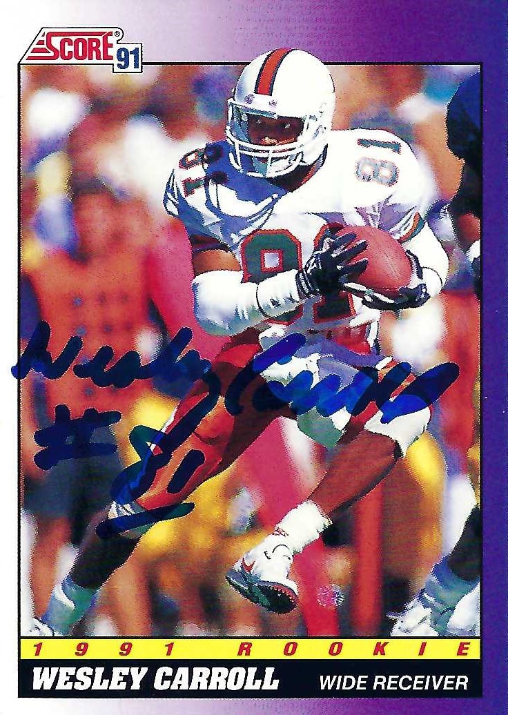 Signed item for Autograph #110 – Wesley Carroll – New Orleans Saints – NFL