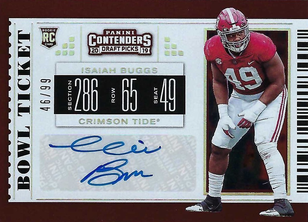 Signed item for Autograph #118 – Isaiah Buggs – Alabama Crimson Tide – NCAA