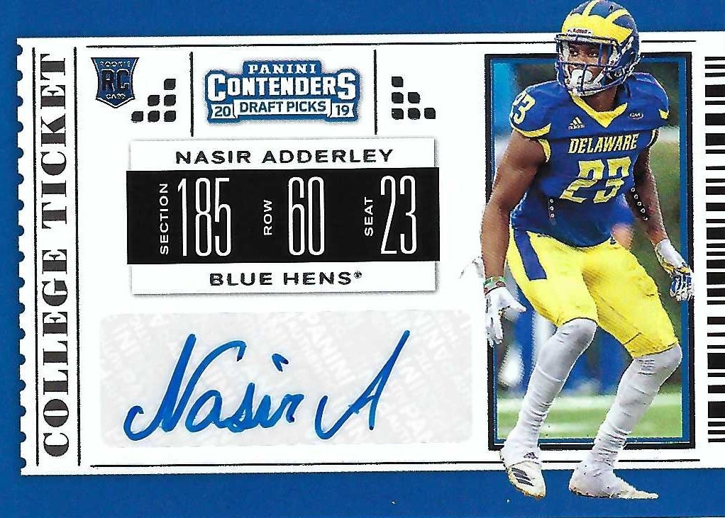 Signed item for Autograph #120 – Nasir Adderley – Delaware Fightin’ Blue Hens – NCAA