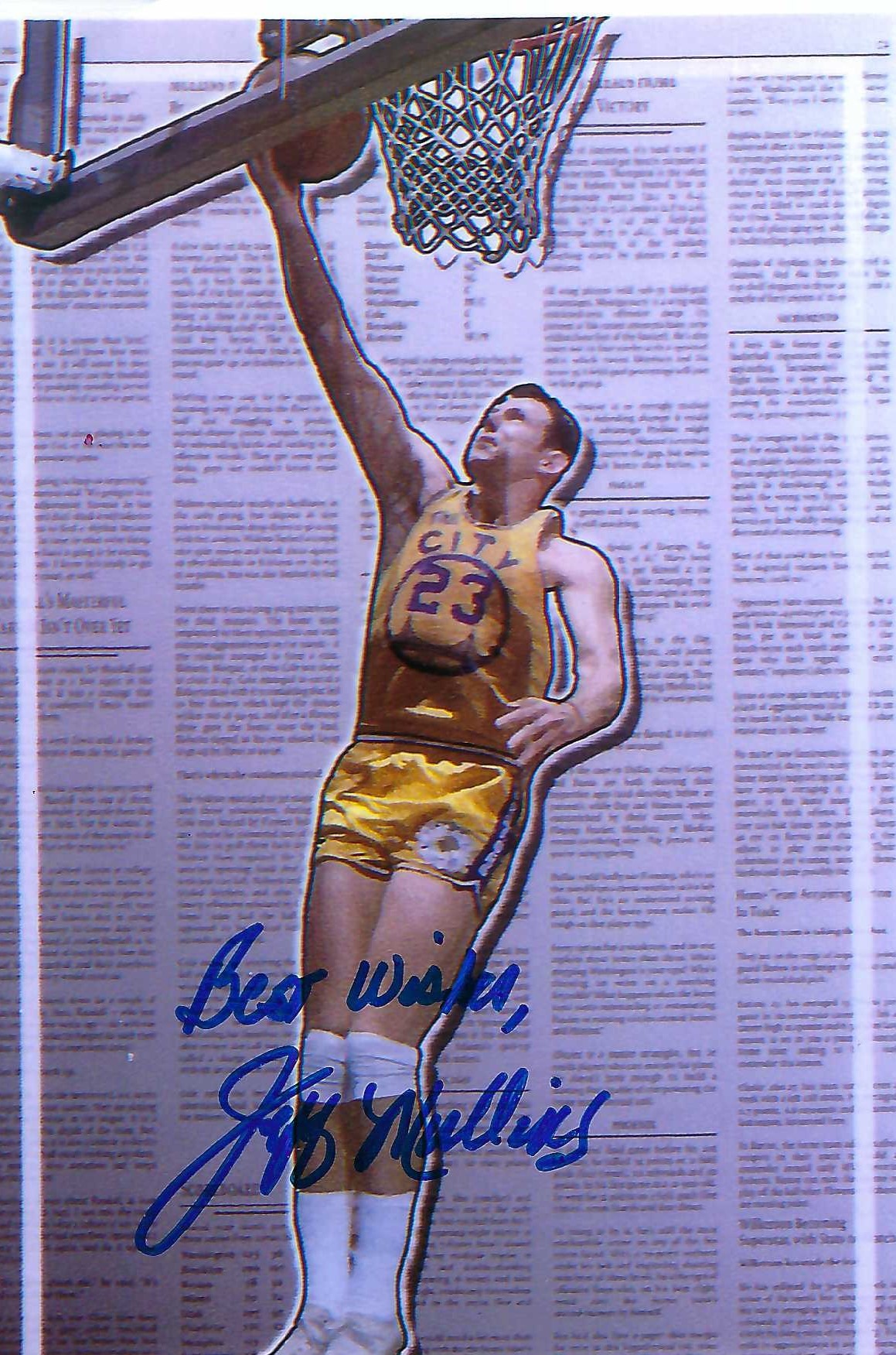Signed item for Autograph #132 – Jeff Mullins – San Francisco Warriors – NBA