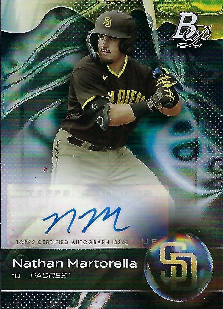 Signed item for Autograph #135 – Nathan Martorella – MLB