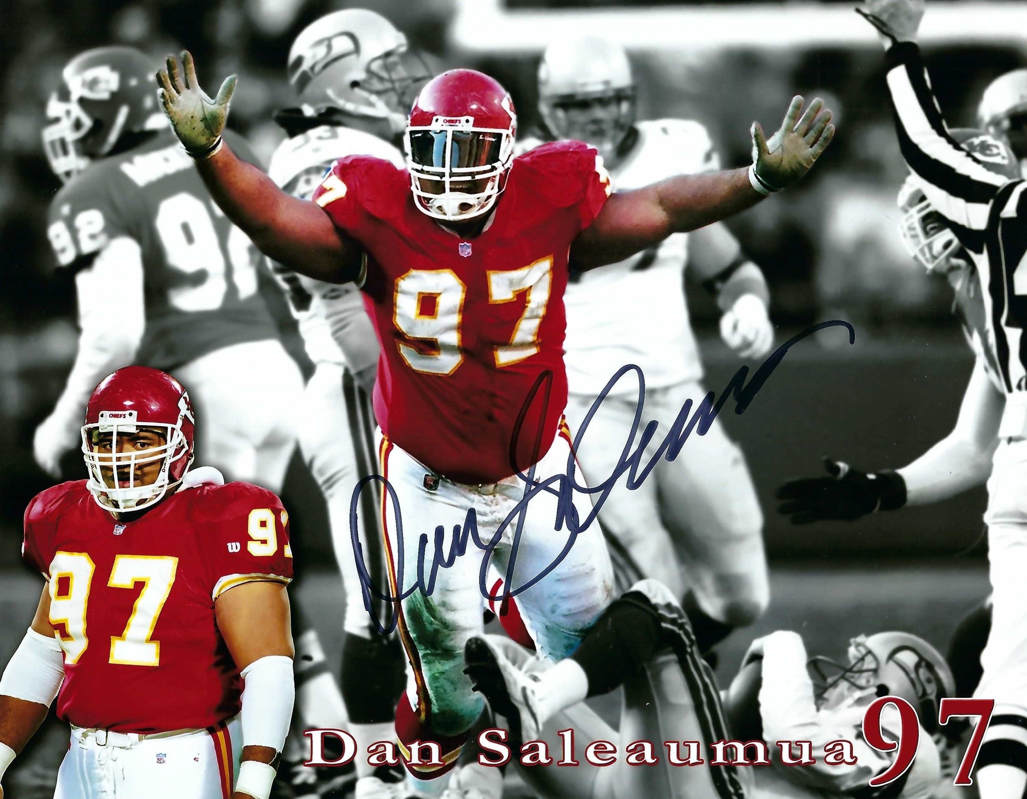 Signed item for Autograph #136 – Dan Saleauma – Kansas City Chiefs – NFL