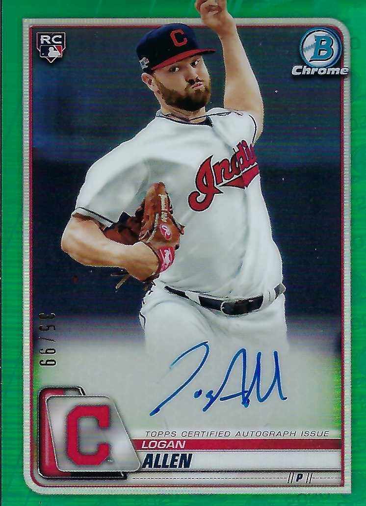 Signed item for Autograph #138 – Logan Allen – Cleveland Indians – MLB