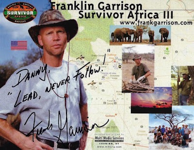 Signed item for Autograph #14 – Franklin Garrison – Survivor – Reality TV