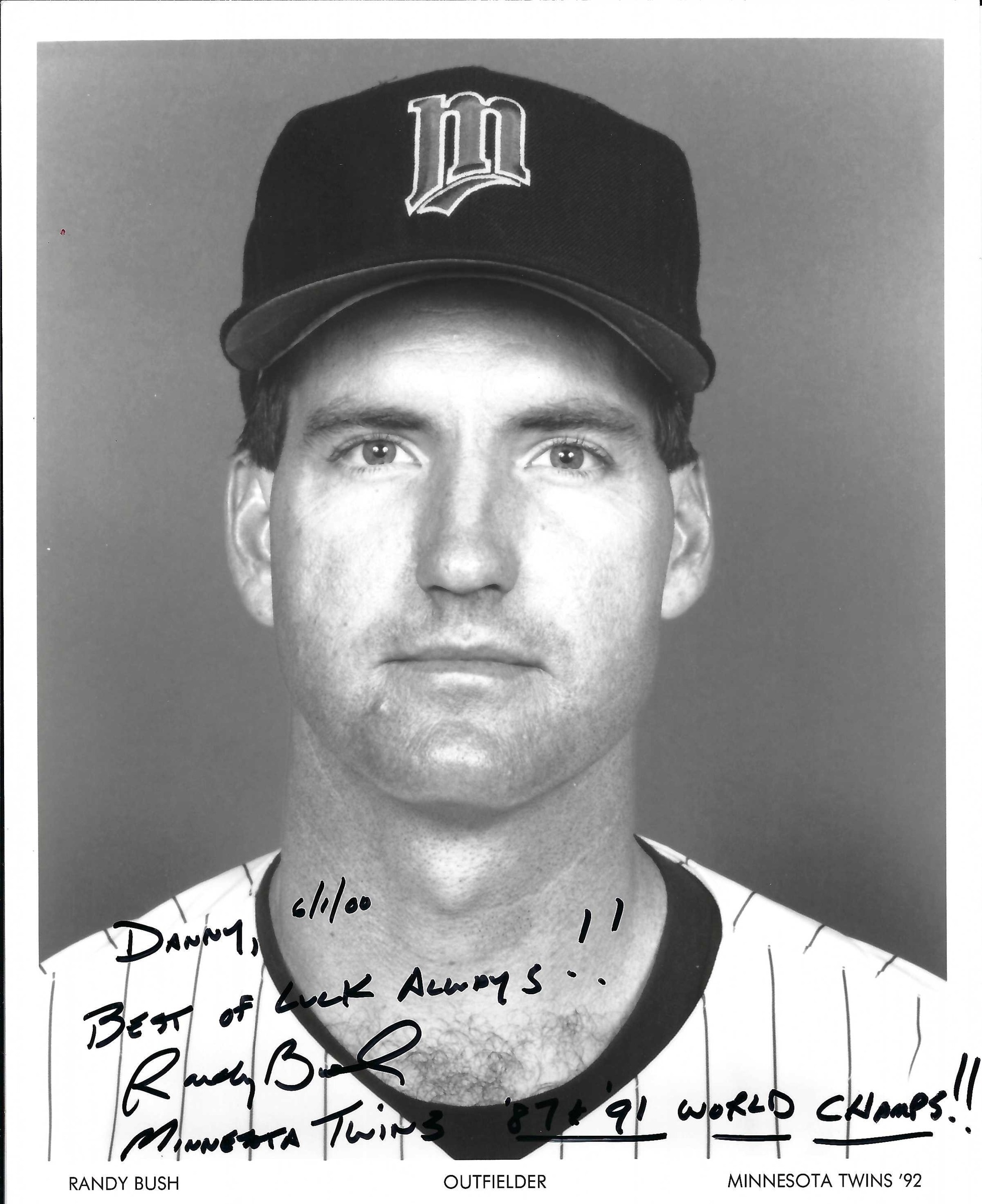 Signed item for Autograph #151 – Randy Bush – Minnesota Twins – MLB