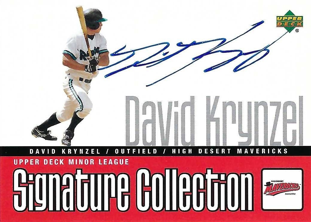 Signed item for Autograph #169 – David Krynzel – High Desert Mavericks – MiLB