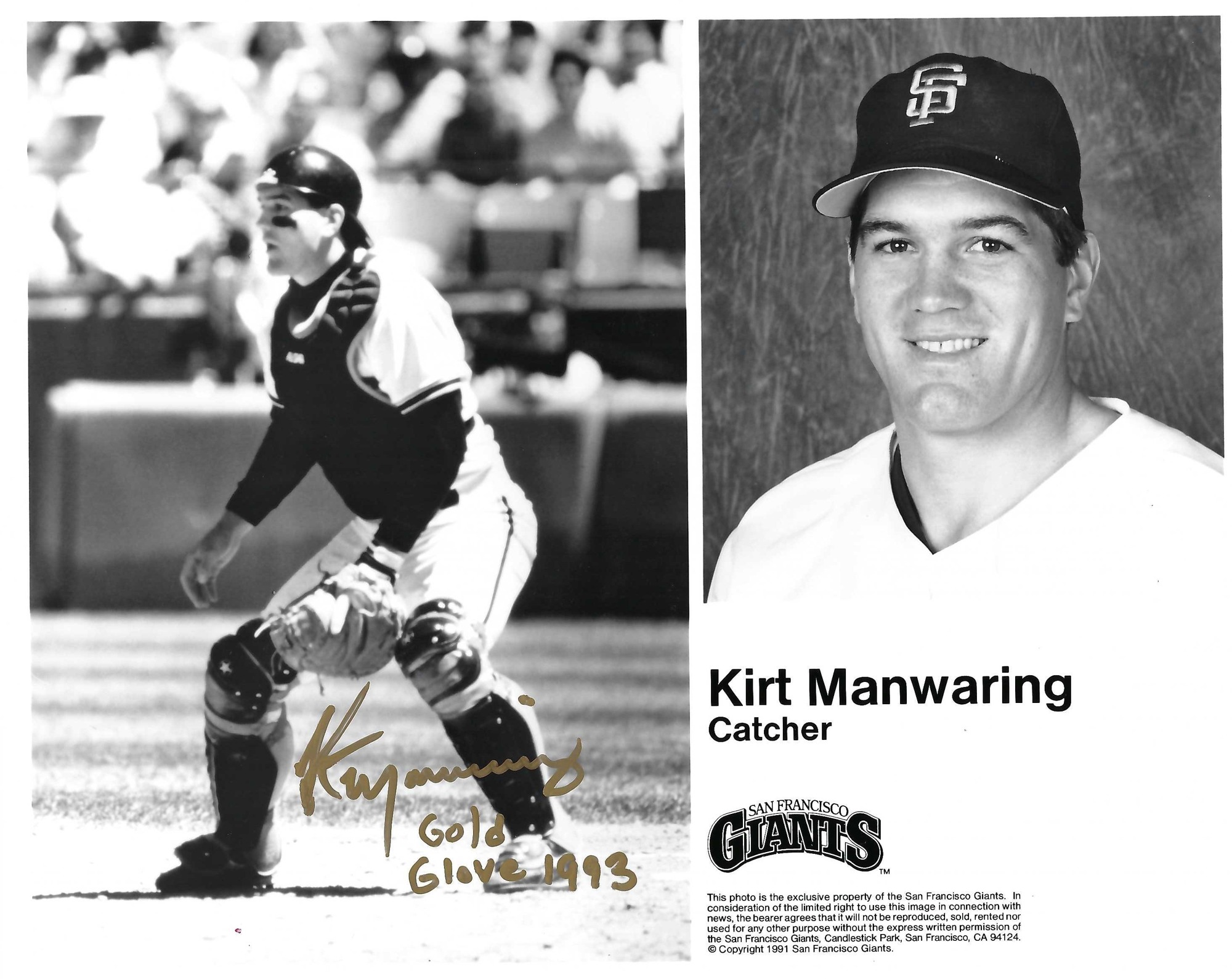 Signed item for Autograph #177 – Kirt Manwaring – San Francisco Giants – MLB
