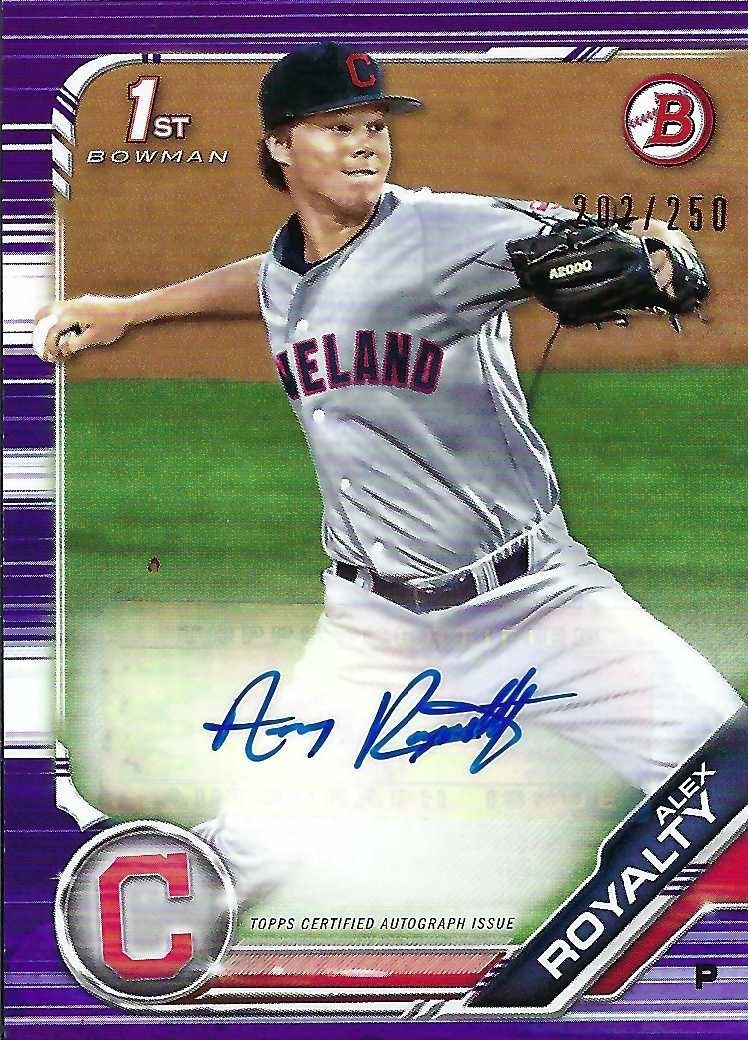 Signed item for Autograph #182 – Alex Royalty – Cleveland Indians – MLB
