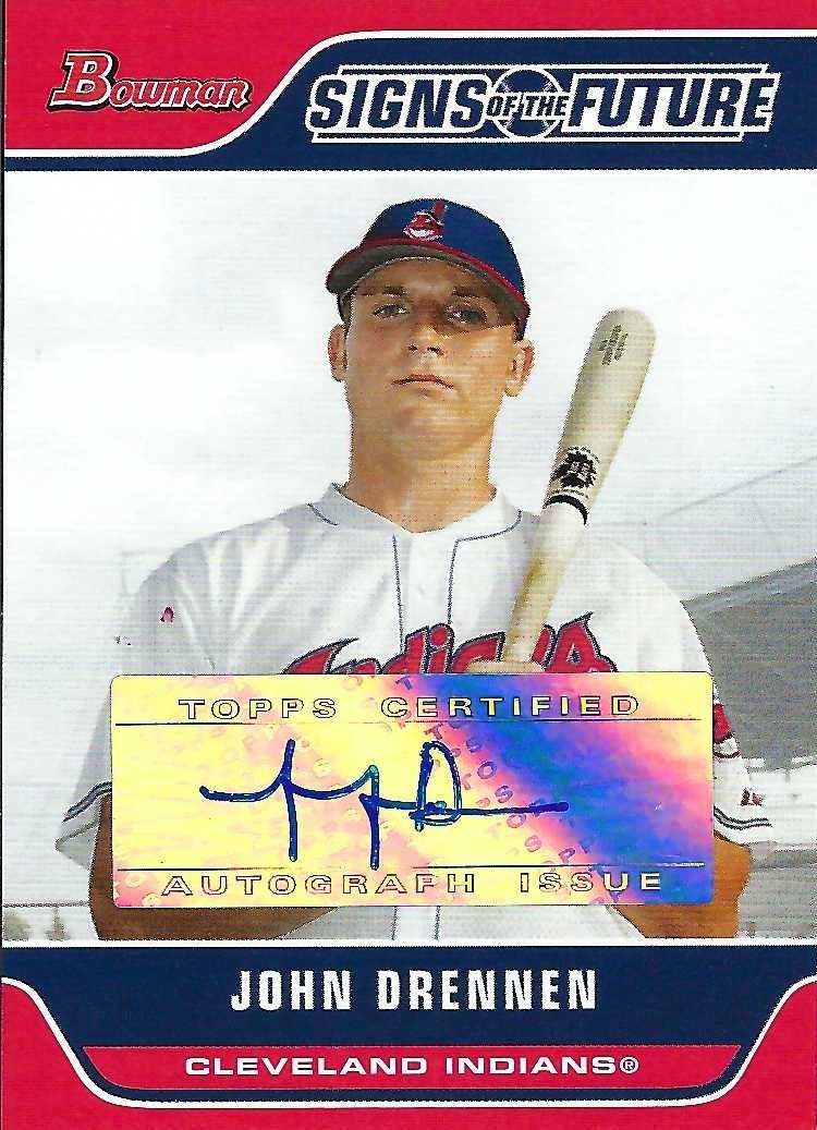 Signed item for Autograph #190 – John Drennen – Cleveland Indians – MLB