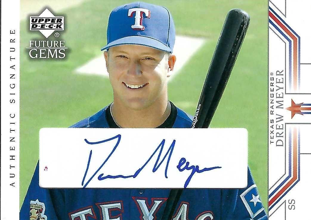 Signed item for Autograph #208 – Drew Meyer – Texas Rangers – MLB