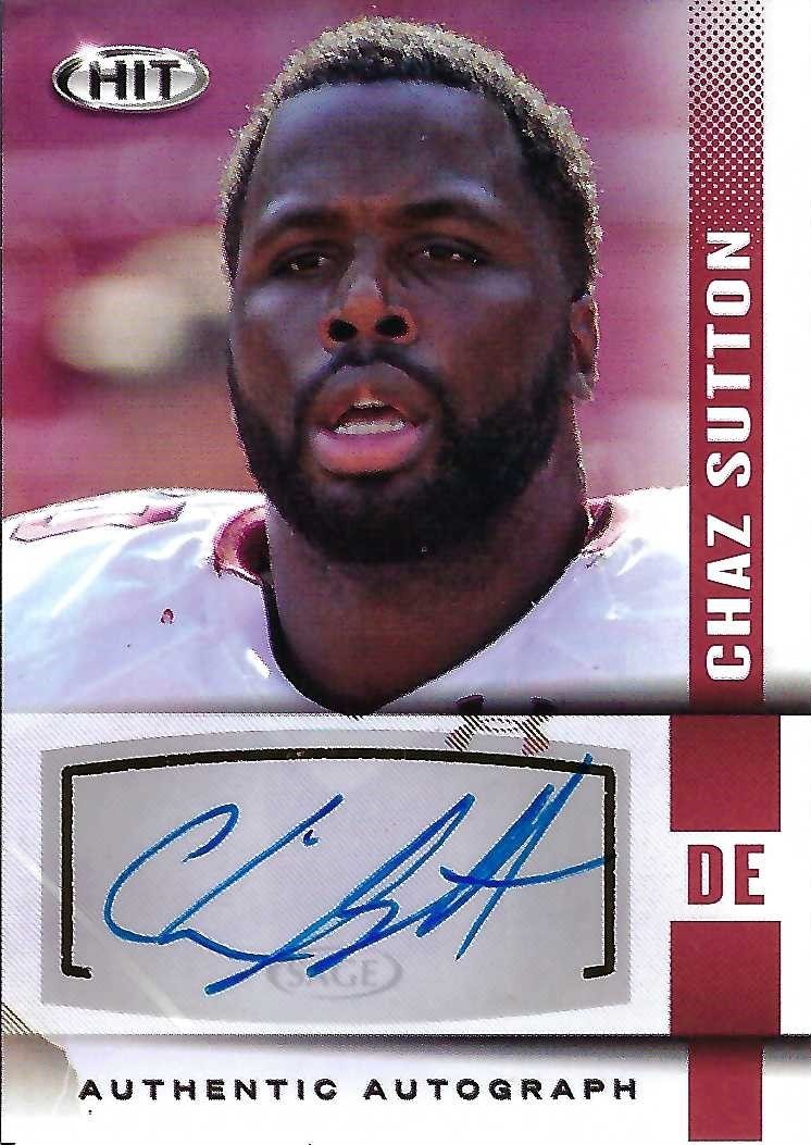 Signed item for Autograph #209 – Chaz Sutton – University of South Carolina – NCAA