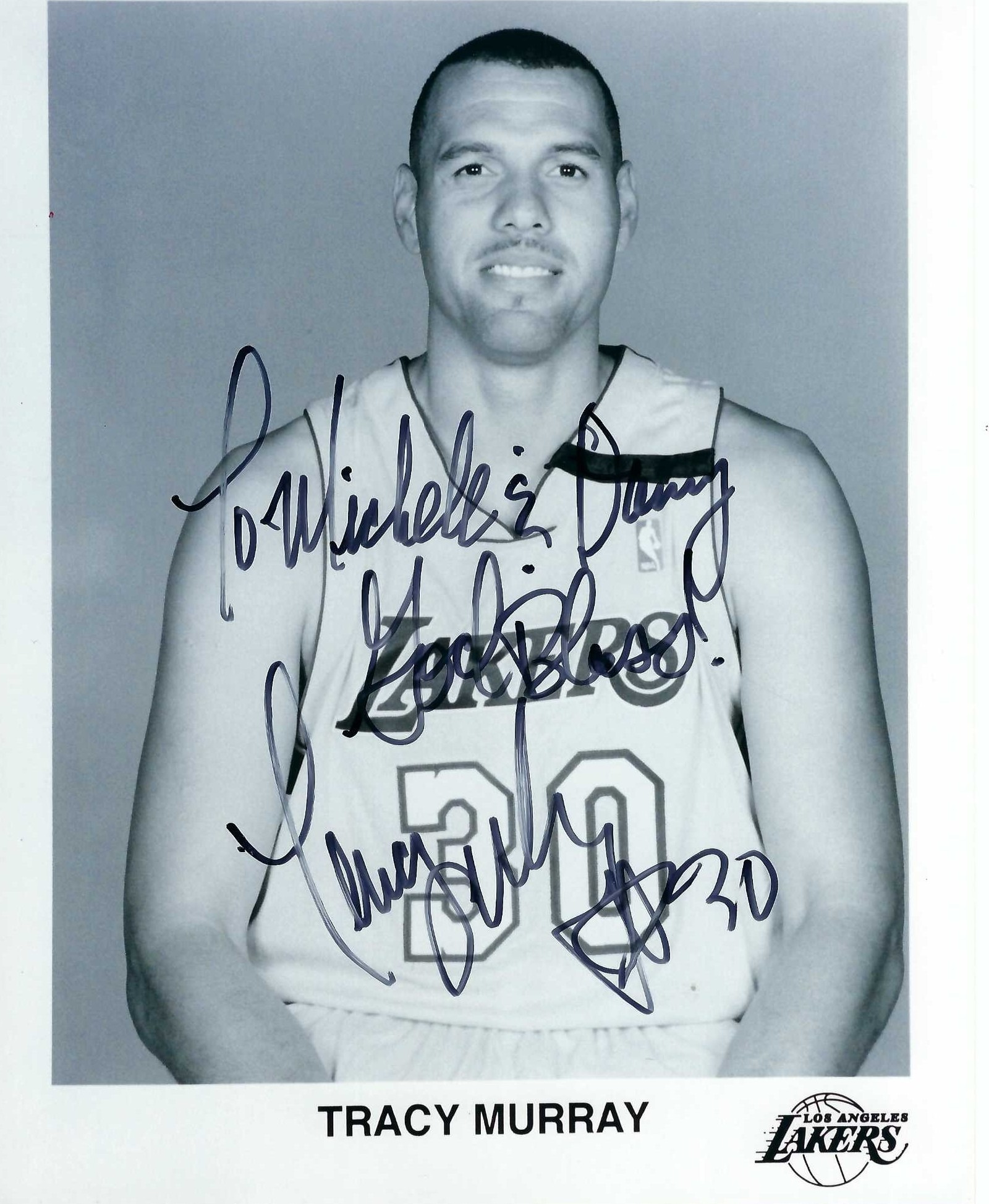 Signed item for Autograph #217 – Tracy Murray – Los Angeles Lakers – NBA