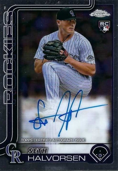 Signed item for Autograph #222 – Seth Halvorsen – Colorado Rockies – MLB