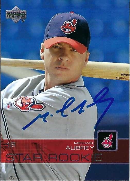 Signed item for Autograph #228 – Michael Aubrey – Cleveland Indians – MLB