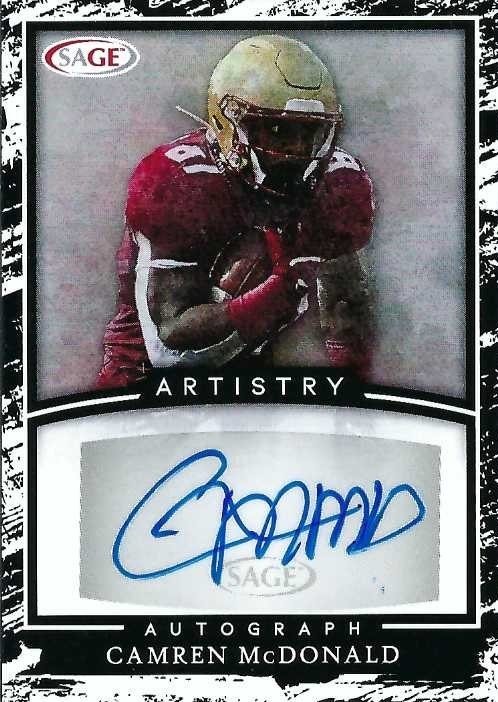 Signed item for Autograph #239 – Camren McDonald – Florida State University
