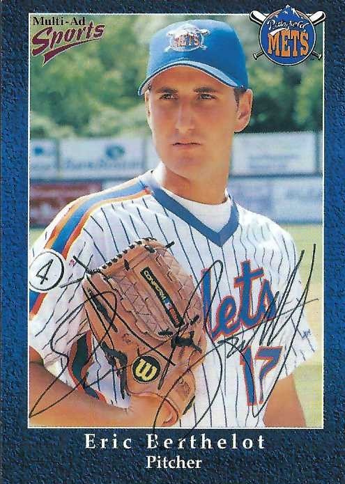 Signed item for Autograph #249 – Eric Berthelot – Pittsfield Mets – MiLB