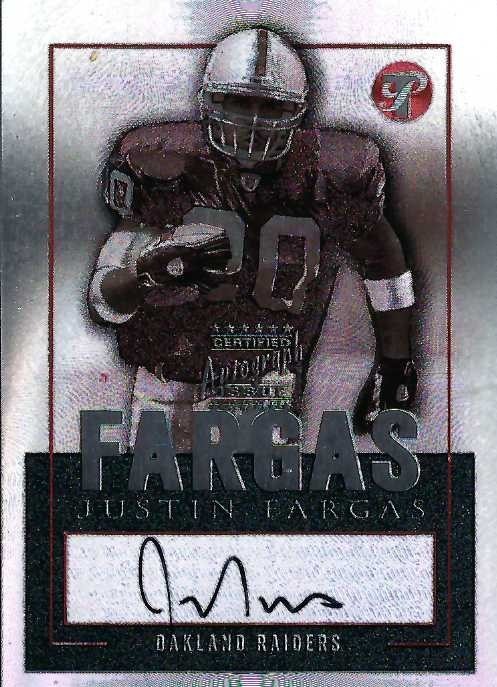 Signed item for Autograph #255 – Justin Fargas – Oakland Raiders – NFL