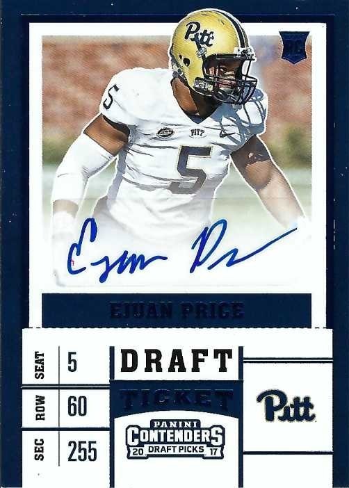 Signed item for Autograph #256 – Ejuan Price – Pittsburgh Panthers – NCAA