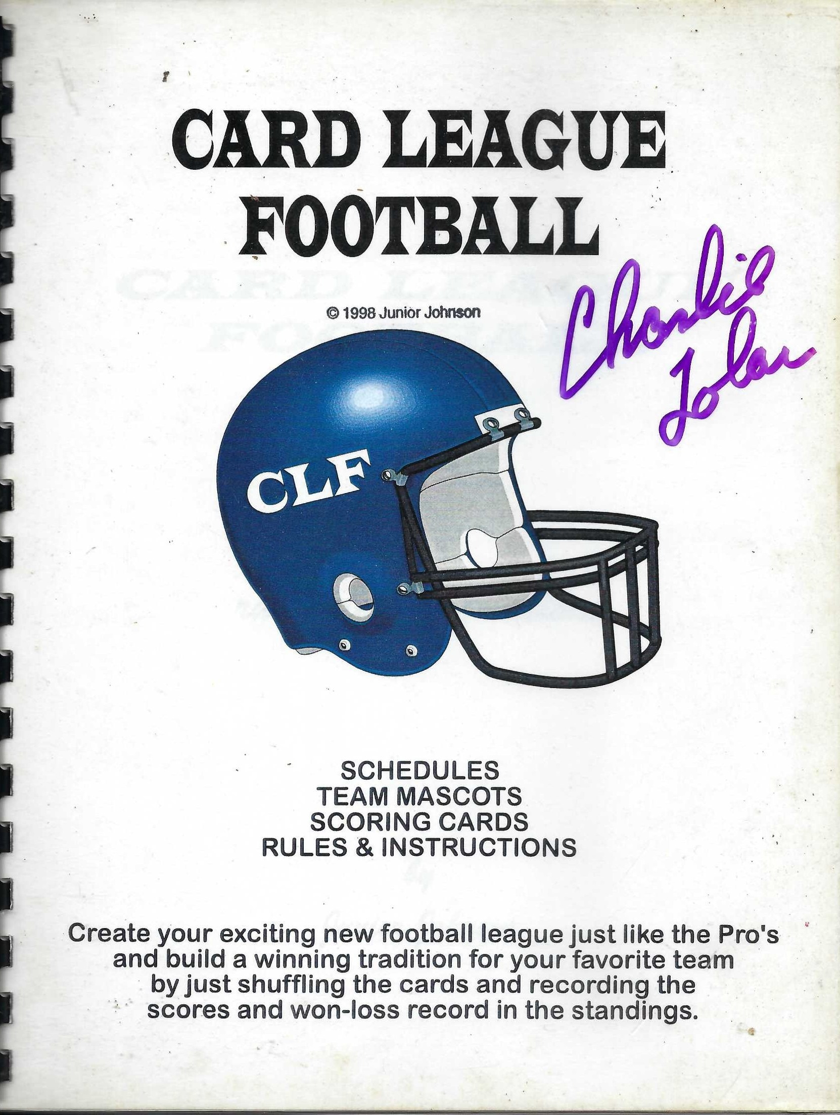 Signed item for Autograph #262 – Charlie Tolar – Houston Oilers – AFL