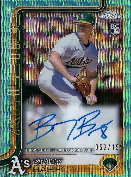 Signed item for Autograph #275 – Brady Basso – Oakland Athletics – MLB
