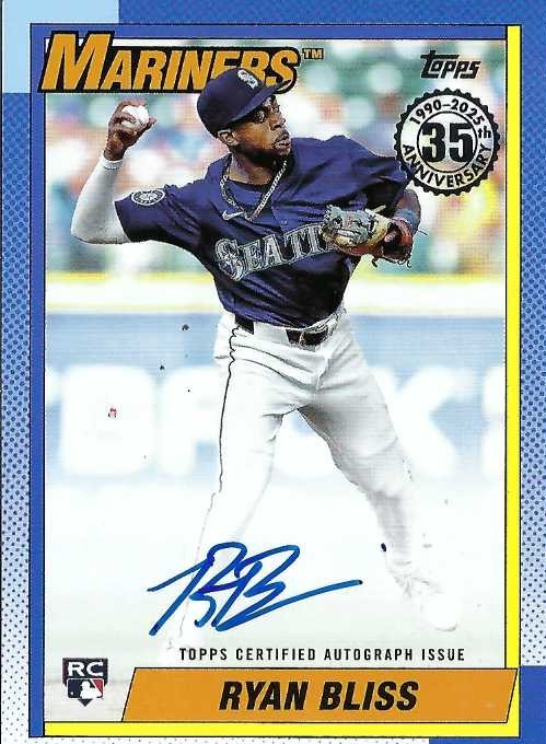 Signed item for Autograph #277 – Ryan Bliss – Seattle Mariners – MLB