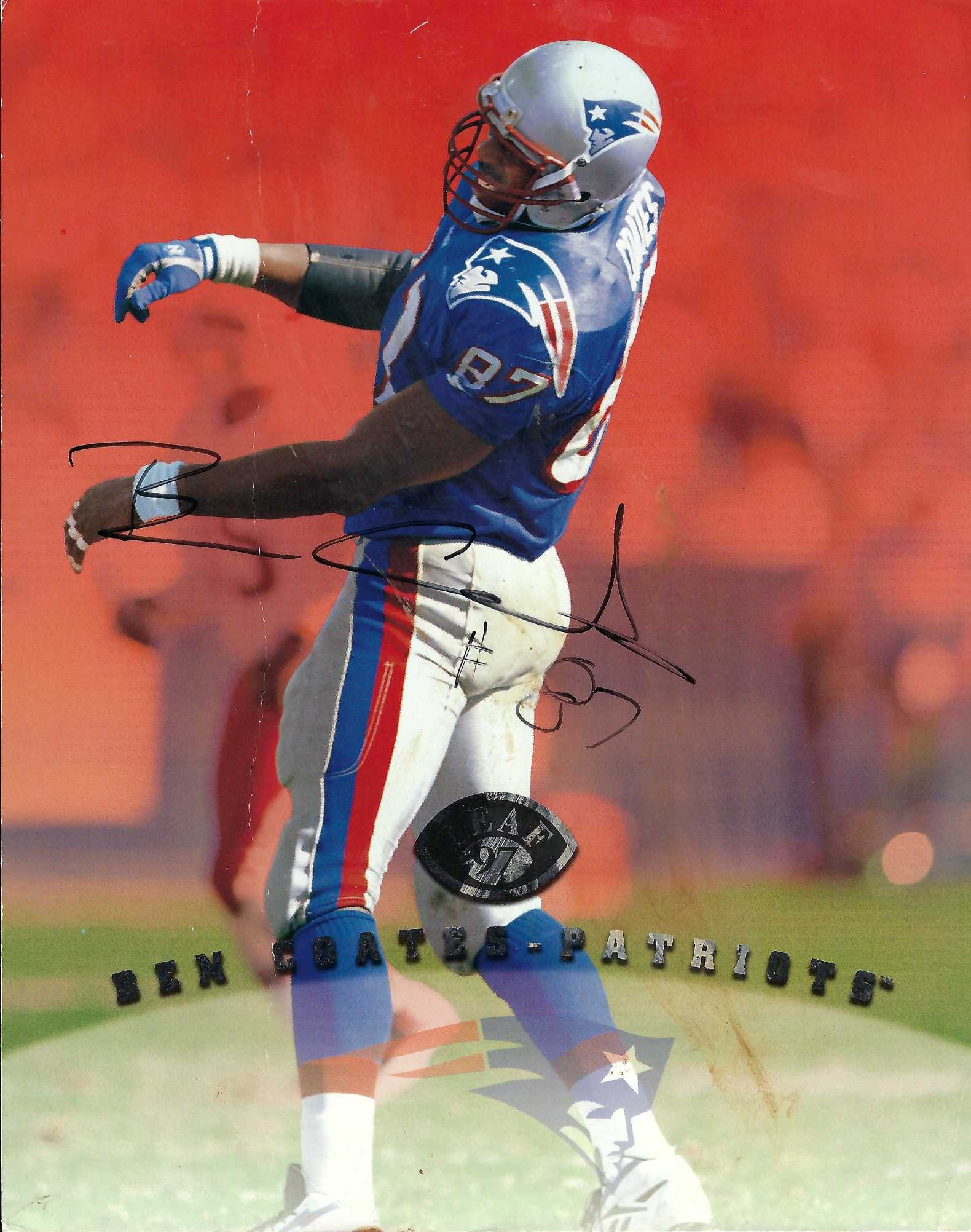 Signed item for Autograph #288 – Ben Coates – New England Patriots – NFL