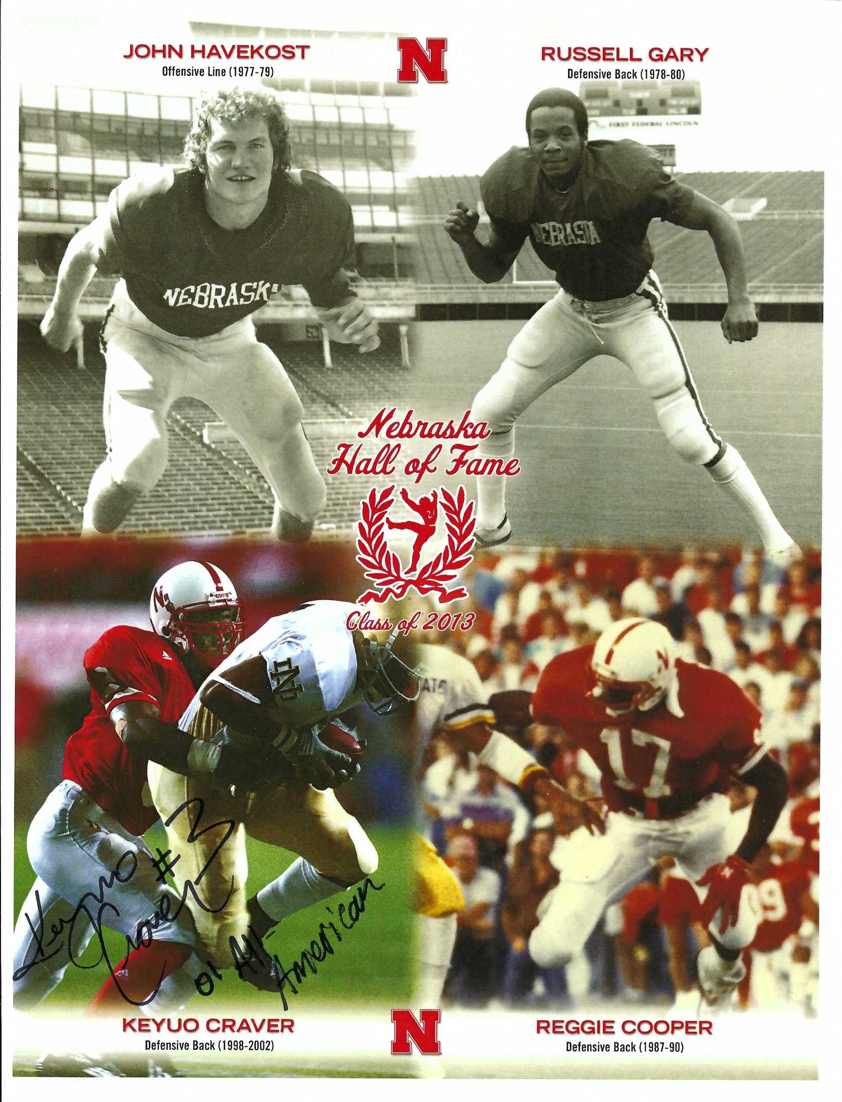 Signed item for Autograph #292 – Keyuo Craver – University of Nebraska – NCAA